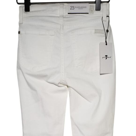 7 For All Mankind Gwenevere White Skinny Jeans | Size 23 | NWT - Picture 5 of 11